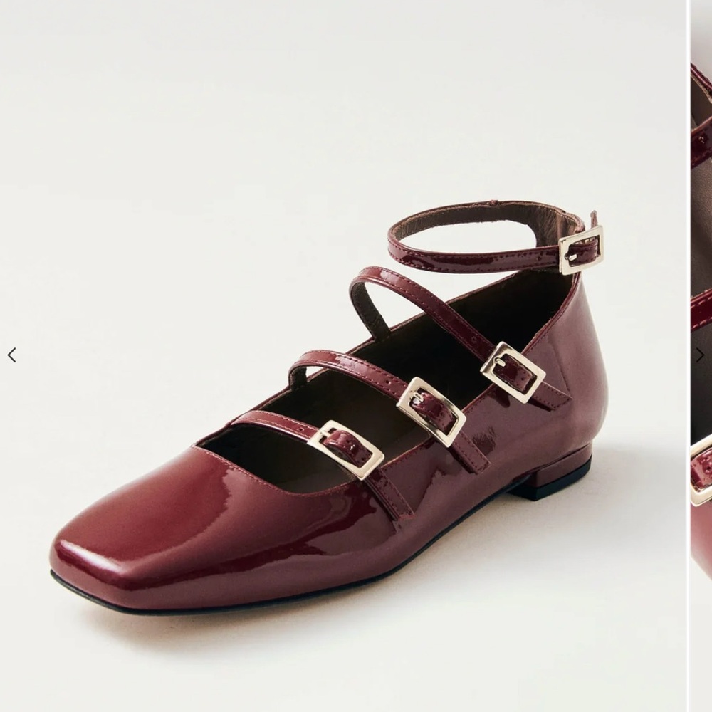ALOHA Luke Onix Wine Burgundy Leather Ballet Flats